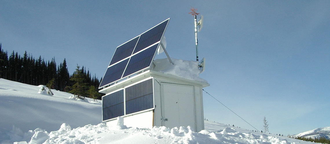 repeater station with solar power installed by IPS Integrated Power Systems Kelowna BC