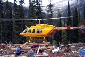 Remote lodge accessed by helicopter for off grid solar installation