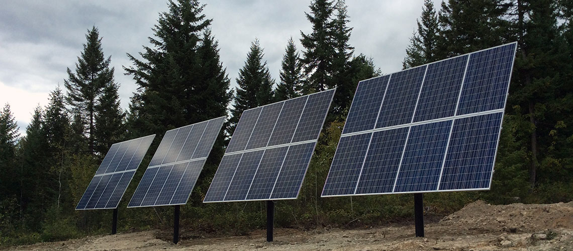 Solar panels installed by IPS Integrated Power Systems of West Kelowna BC